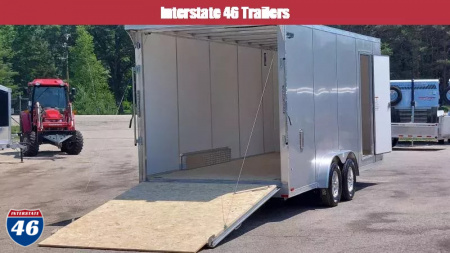 New 7.5 X 18 CARGO ENCLOSED ALL ALUMINUM 2025 TANDEM AXLE POLYCOR EXTERIOR