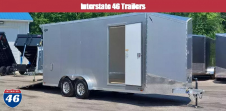 New 7.5 X 18 CARGO ENCLOSED ALL ALUMINUM 2025 TANDEM AXLE POLYCOR EXTERIOR