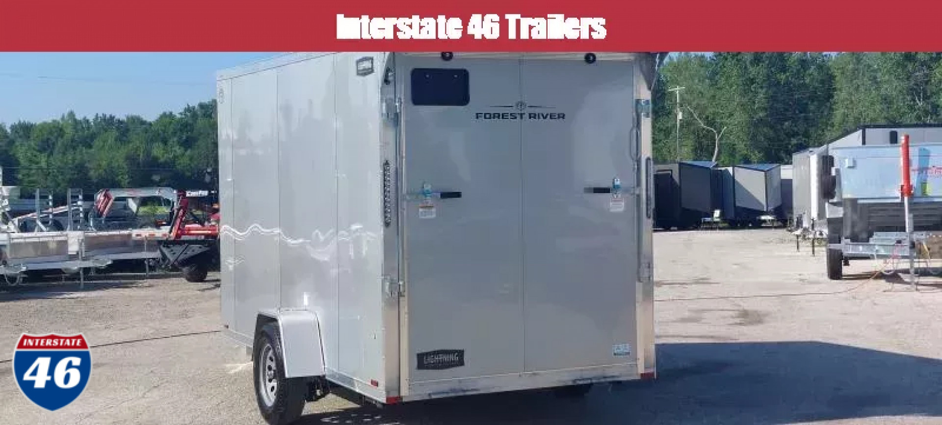 New 6 X 12 CARGO ENCLOSED 2026 LIGHTNING ALL ALUMINUM SINGLE AXLE