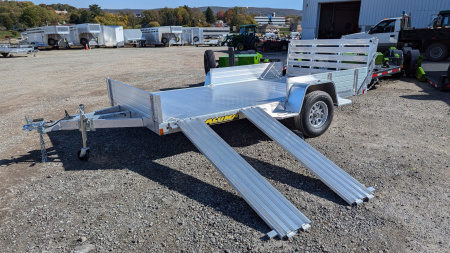 New 2026 Aluma 6'9" x 14 Heavy SR Aluminum Utility Trailer w/ 4400# Braking Axle!