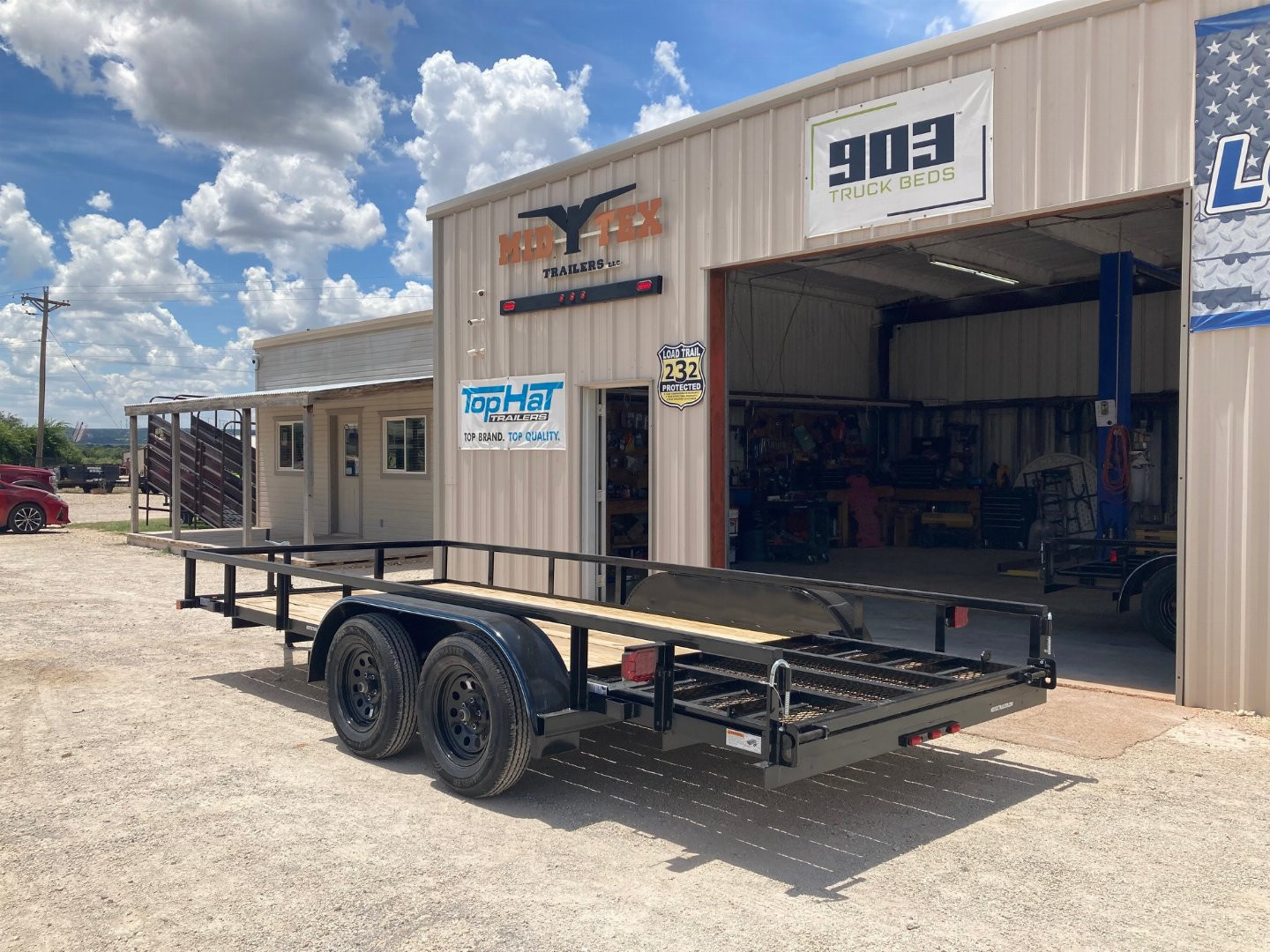 New 2026 TOP HAT TRAILERS LDX 16'x77" Utility Trailer