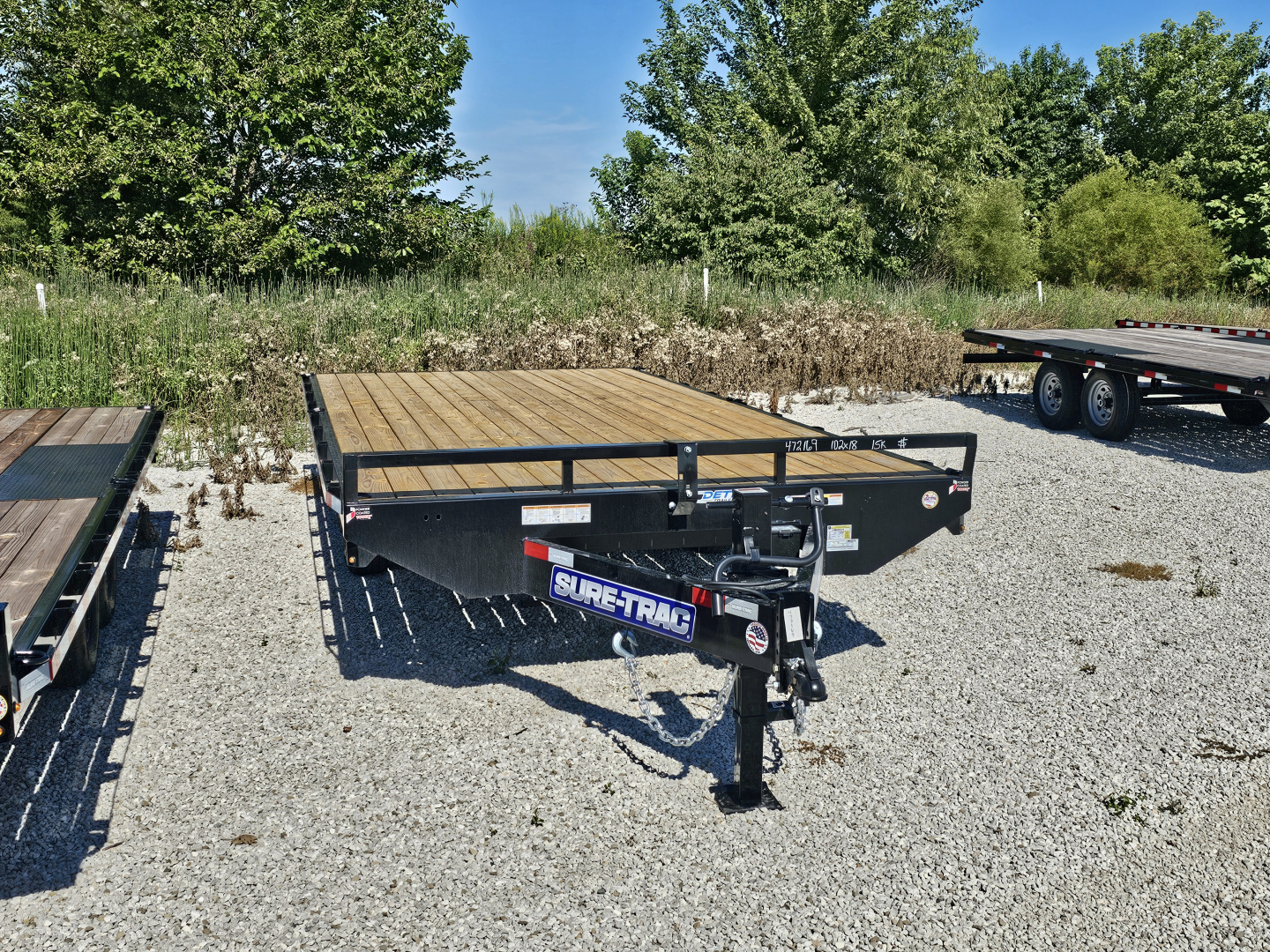 New 2026 Sure-Trac 102 x 18 15K Std Duty Flat Deck Deckover Trailer