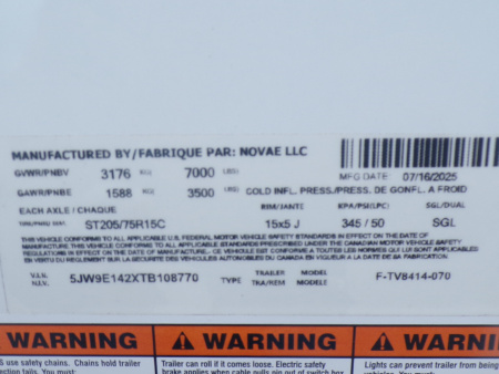 New 2026 Formula Traverse 7 x 14 Cargo / Enclosed Trailer - 770