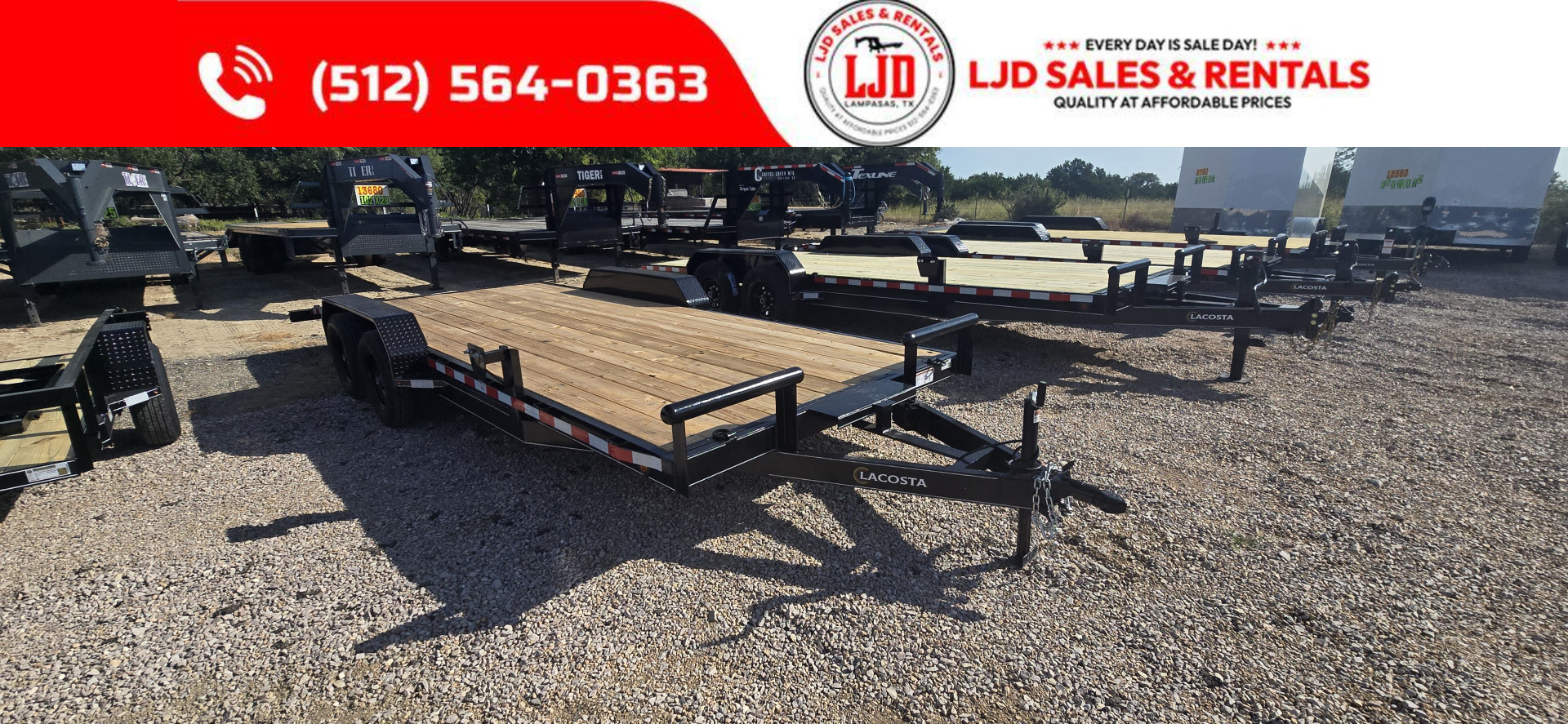 New 2025 Lacosta - 83x20 - Car Hauler Trailer - 7K GVWR