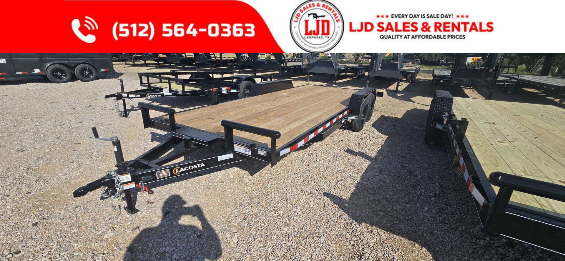 New 2025 Lacosta - 83x20 - Car Hauler Trailer - 7K GVWR