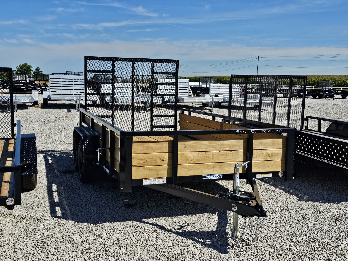 New 2026 Sure-Trac 7 x 14 7K Tube Top Three Board Utility Trailer