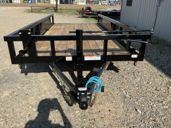 New 2026 PJ 83"x16' Angle Pipetop Trailer – P8