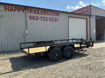 New 2026 PJ 83"x16' Angle Pipetop Trailer – P8