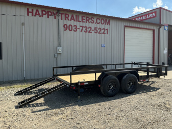 New 2026 PJ 83"x16' Angle Pipetop Trailer – P8