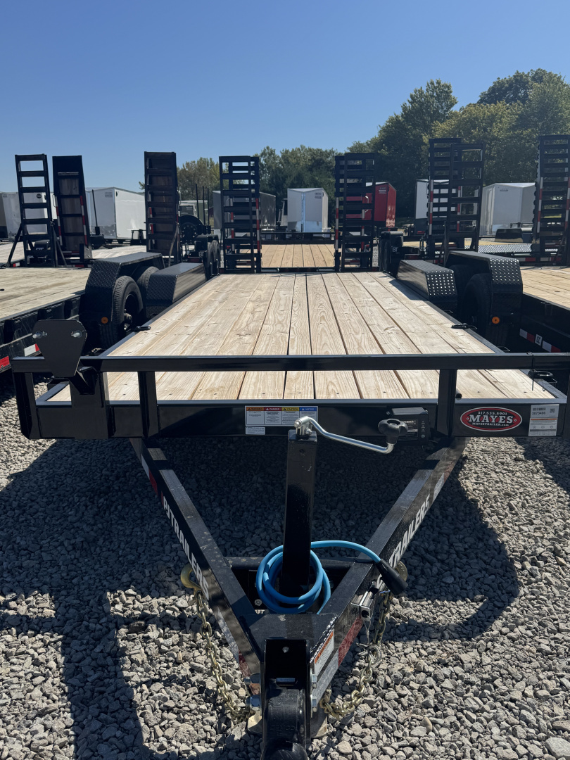 New 2026 PJ TRAILER EQUIPMENT CE202 83X20 TA DOVETAIL W/ STAND UP RAMPS (GVW:9899) BLACK