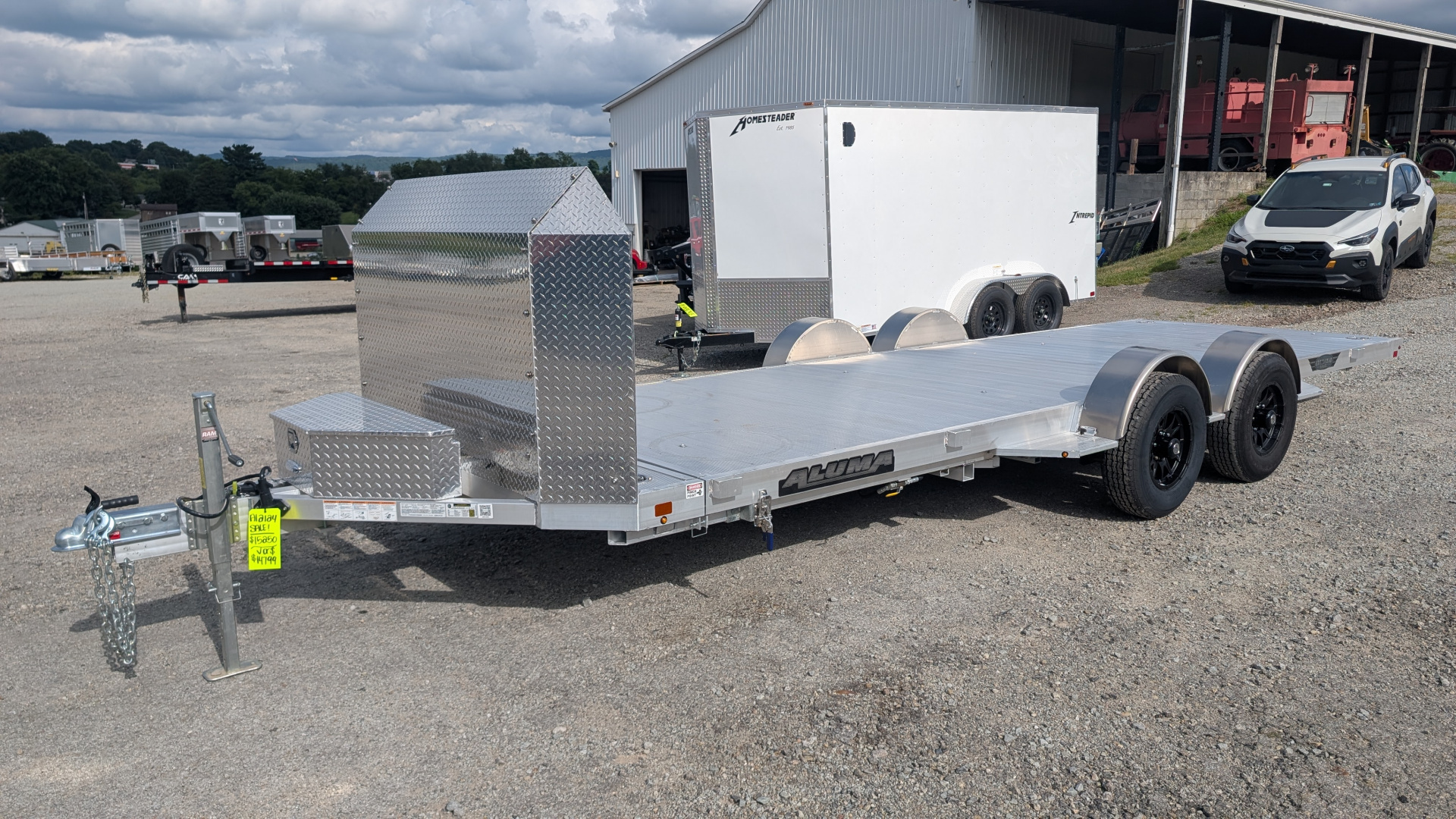 New 2026 Aluma HD 20' (20" Stationary + 20'5" Tilt) Executive Series LP Tilt Car Hauler w/ 50" Ramps - ZERO DEGREE APPROACH!!!