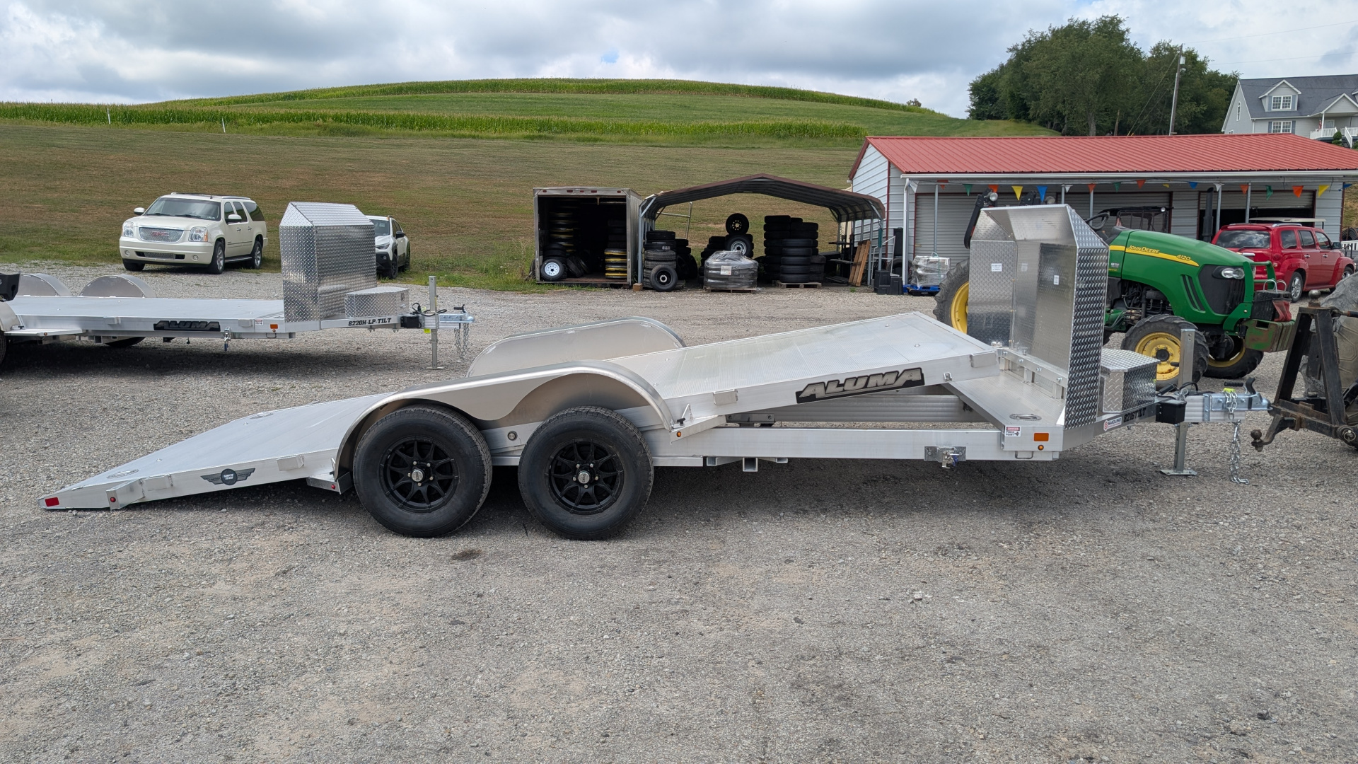 New 2026 Aluma 16' (20" Stationary + 16' Tilt) "EXECUTIVE" Tilt Car Hauler