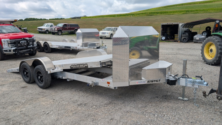 New 2026 Aluma 16' (20" Stationary + 16' Tilt) "EXECUTIVE" Tilt Car Hauler