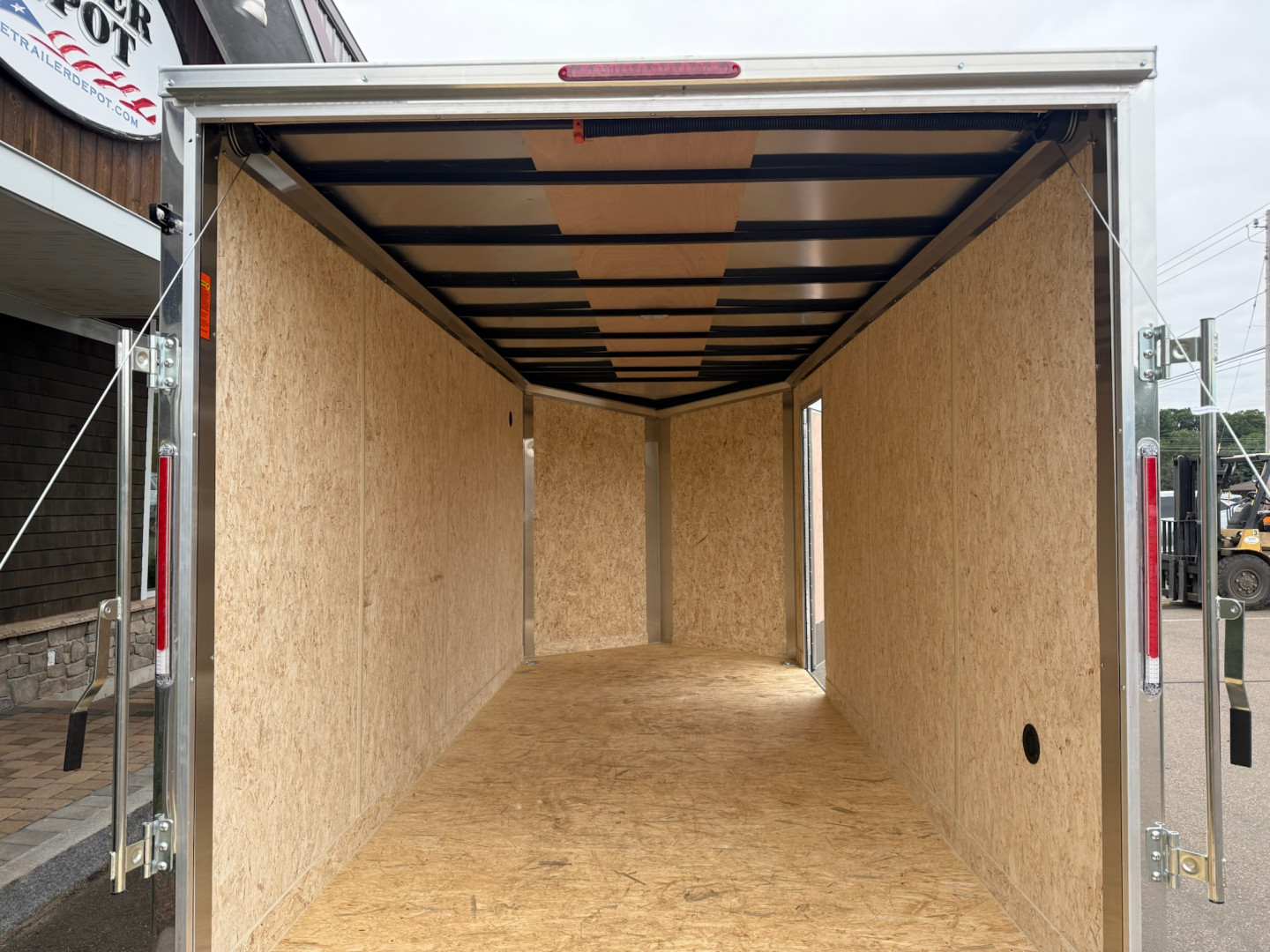 New Pace American 7' x 16' + V-Nose Enclosed Cargo Trailer with Ramp Door 7K