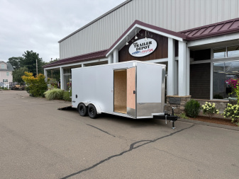 New Pace American 7' x 16' + V-Nose Enclosed Cargo Trailer with Ramp Door 7K