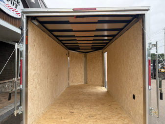 New Pace American 7' x 16' + V-Nose Enclosed Cargo Trailer with Ramp Door 7K