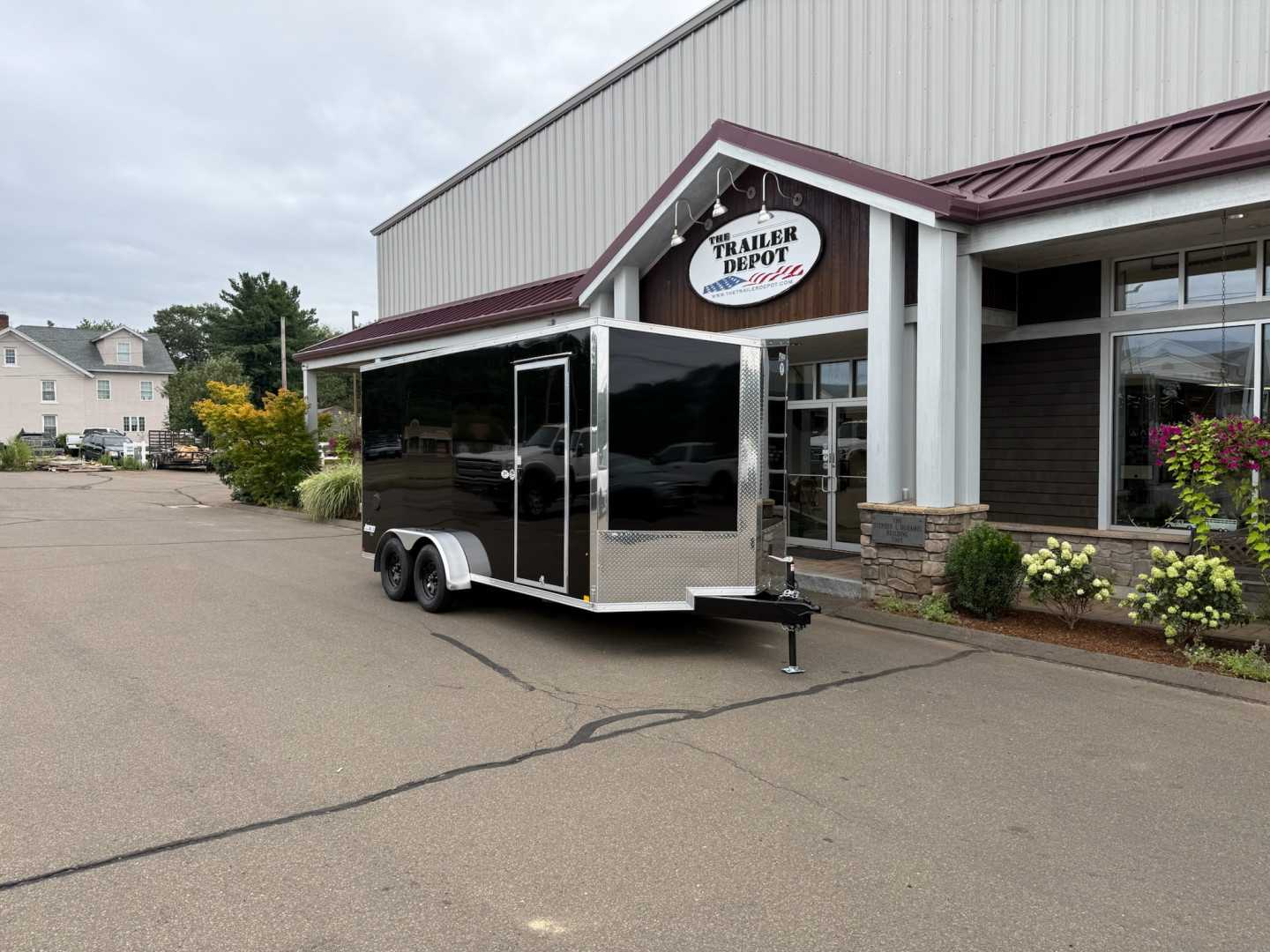 New Pace American 7' x 16' + V-Nose Enclosed Cargo Trailer with Ramp Door 7K