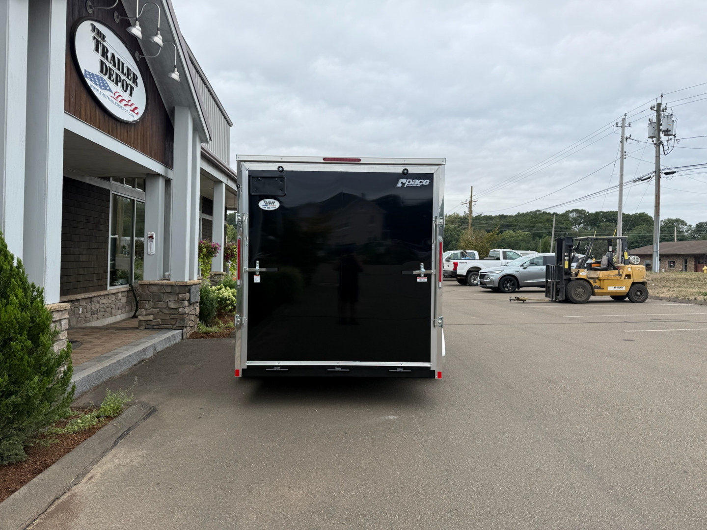 New Pace American 7' x 16' + V-Nose Enclosed Cargo Trailer with Ramp Door 7K