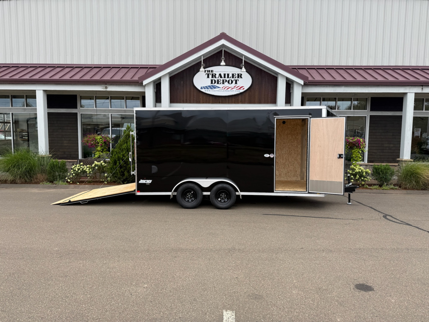 New Pace American 7' x 16' + V-Nose Enclosed Cargo Trailer with Ramp Door 7K