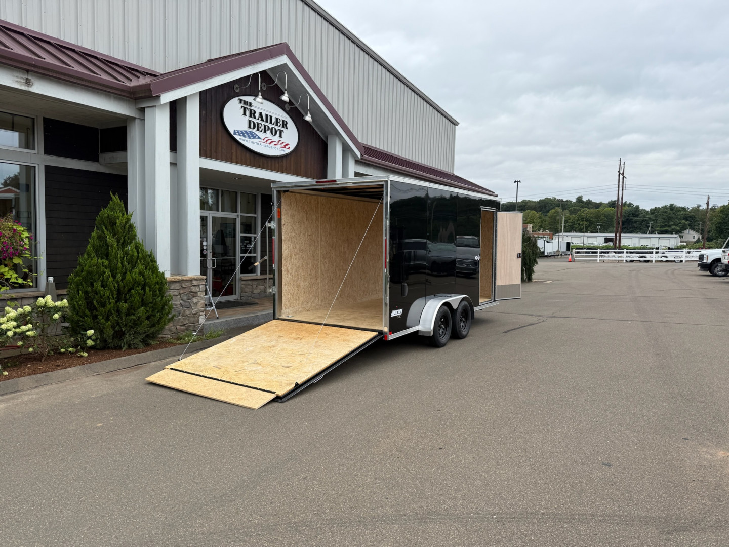 New Pace American 7' x 16' + V-Nose Enclosed Cargo Trailer with Ramp Door 7K