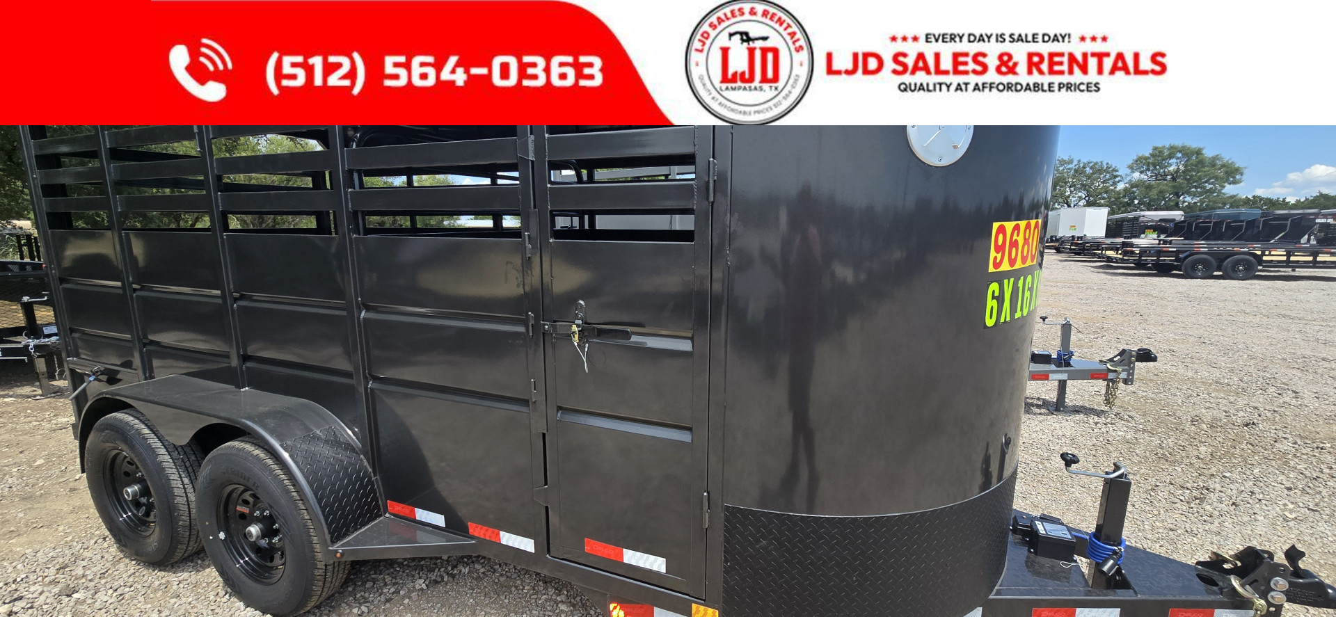 New 2026 Delco 6' x 16' Stock Trailer