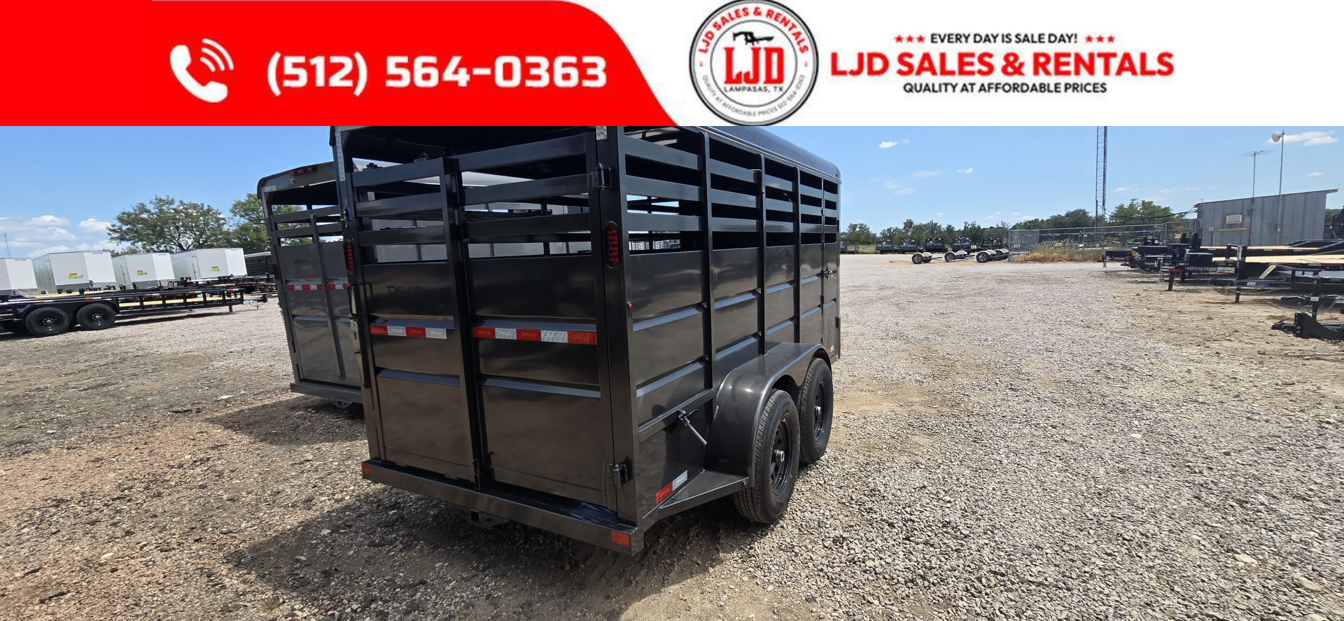 New 2026 Delco 6' x 16' Stock Trailer