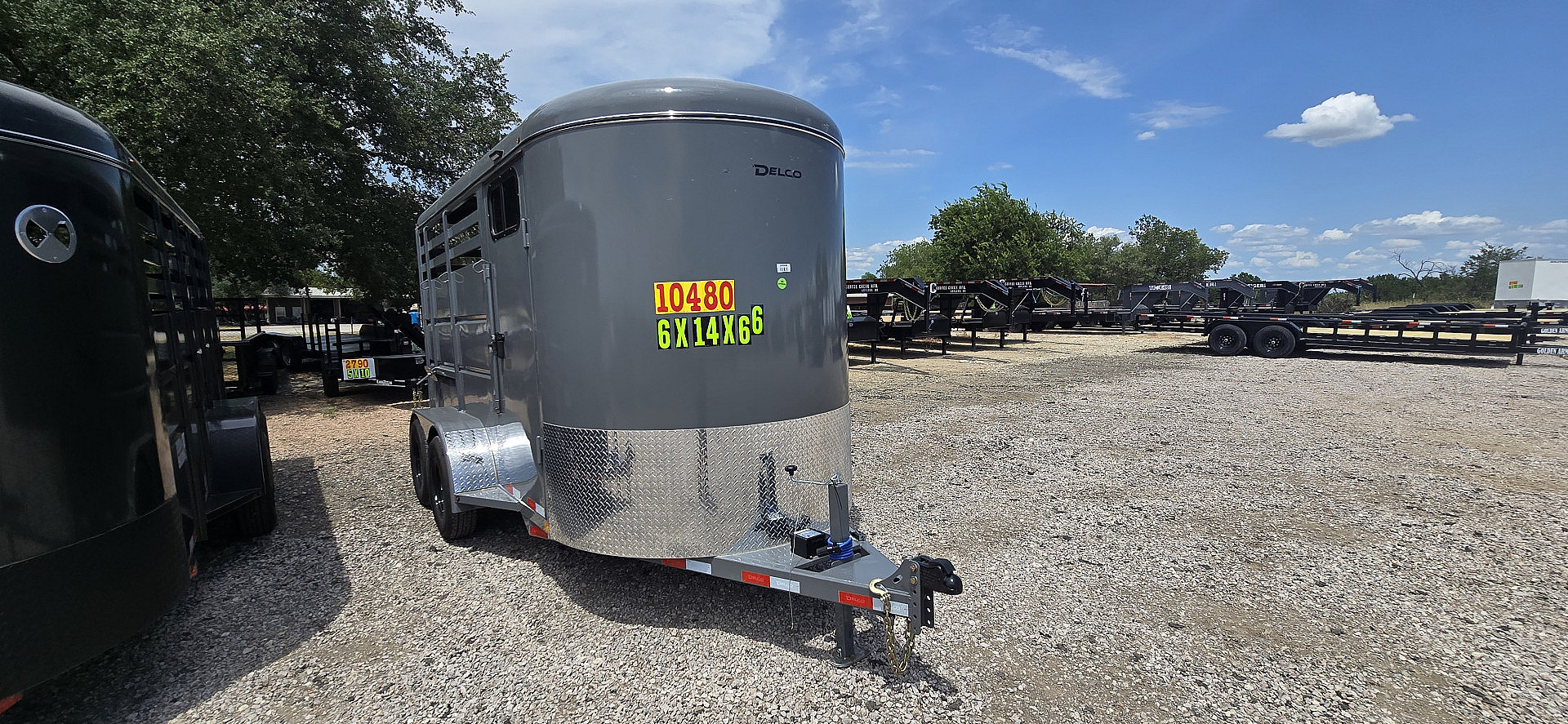 New 2026 Delco - 2 Horse w/ Tac room - Stock Trailer