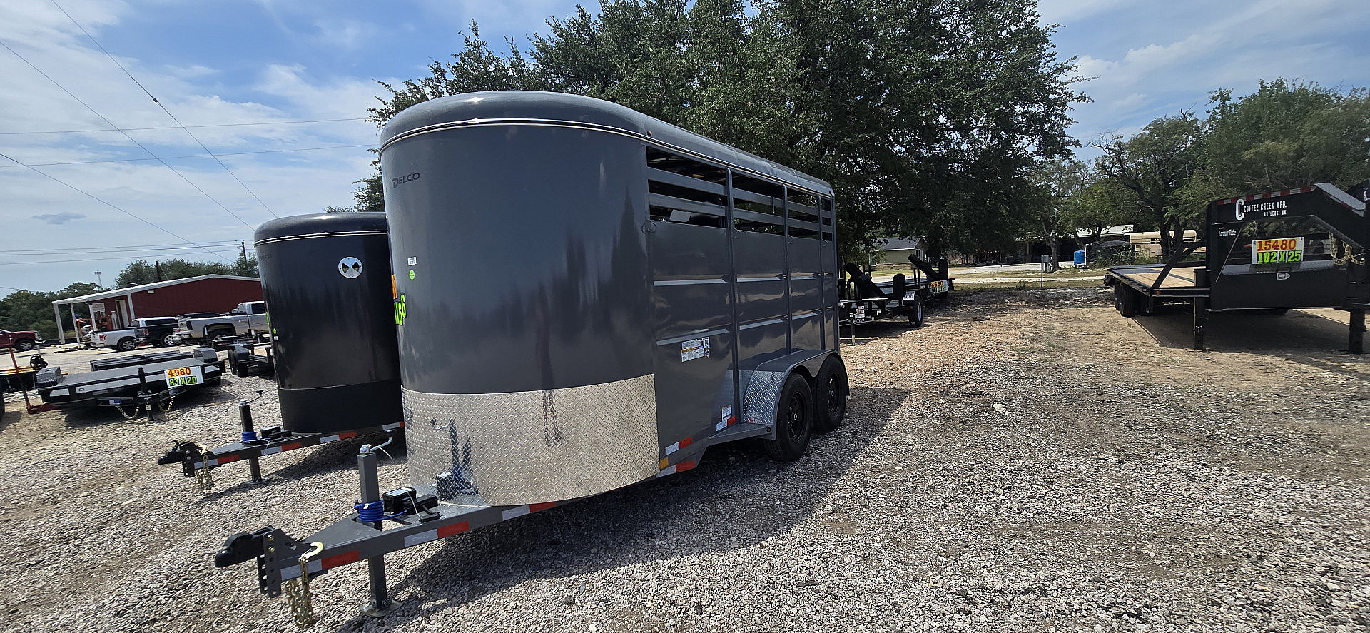 New 2026 Delco - 2 Horse w/ Tac room - Stock Trailer