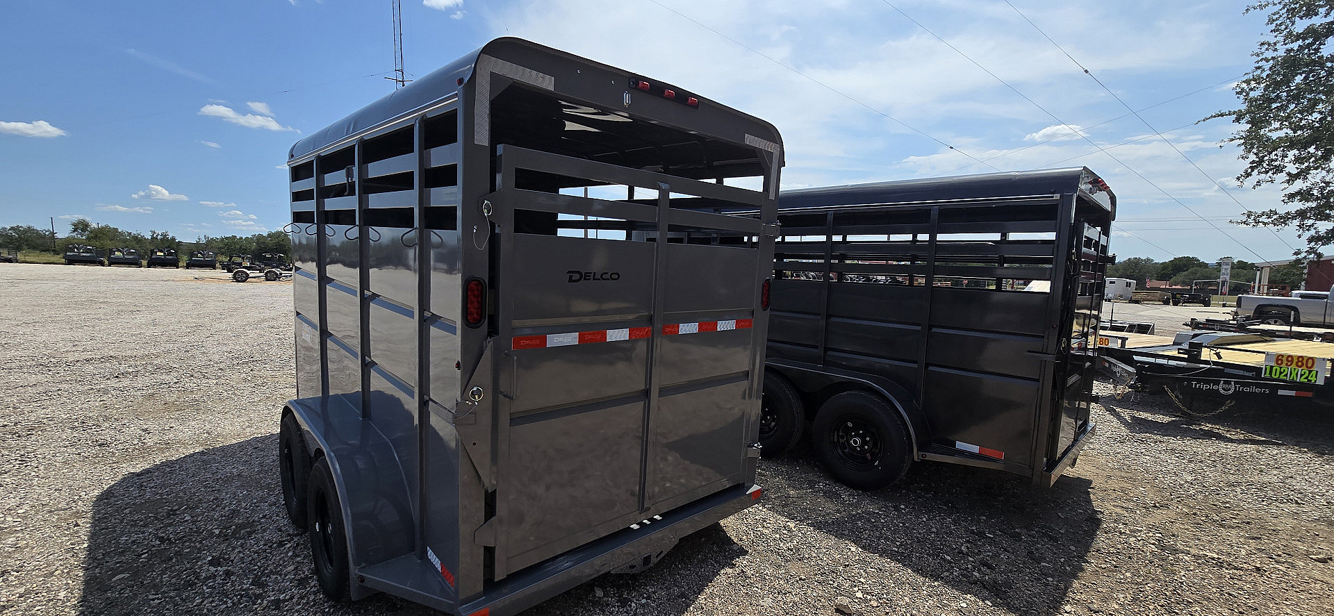 New 2026 Delco - 2 Horse w/ Tac room - Stock Trailer
