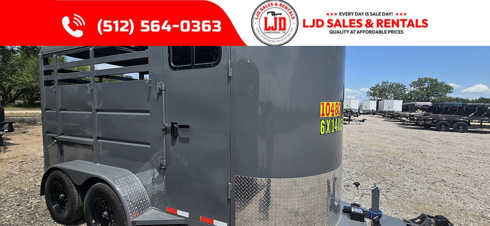 New 2026 Delco - 2 Horse w/ Tac room - Stock Trailer