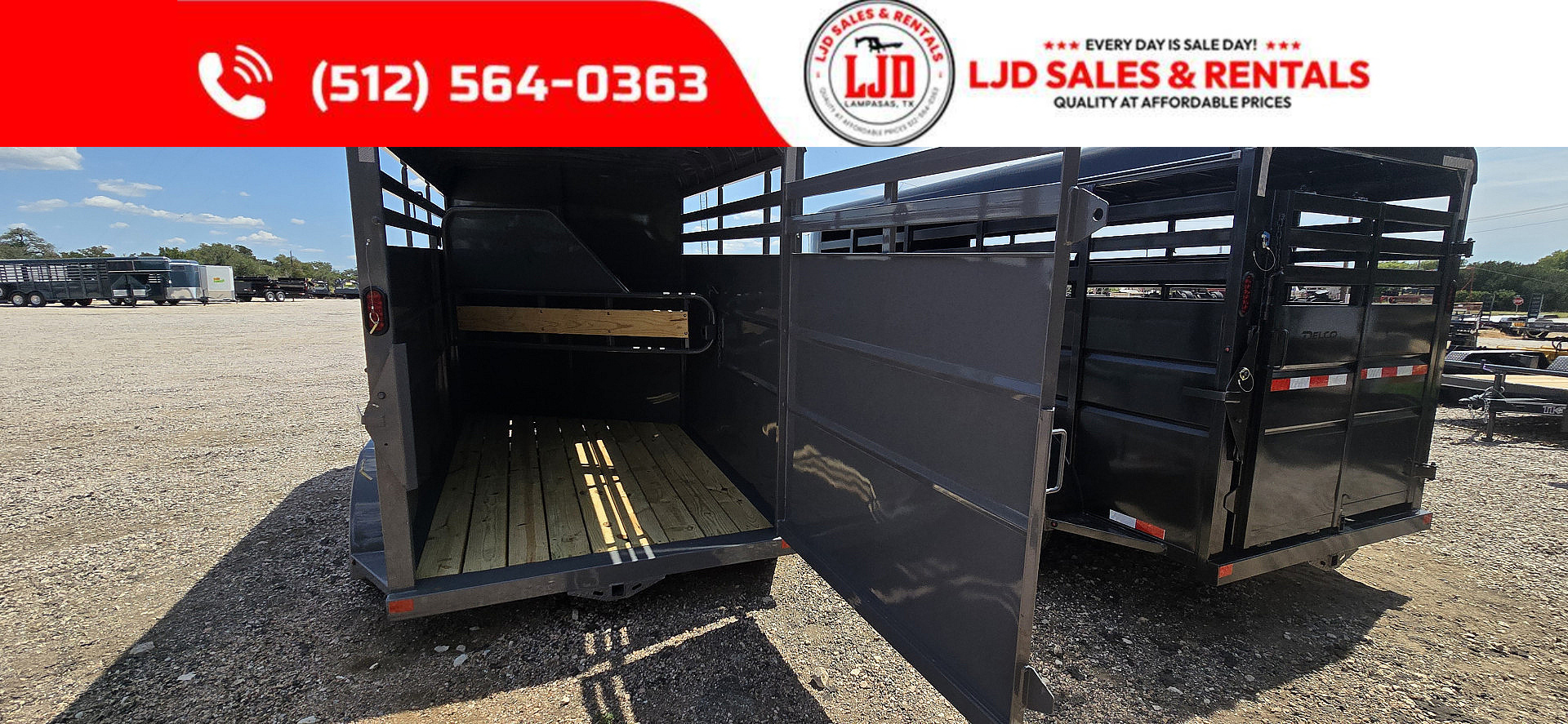 New 2026 Delco - 2 Horse w/ Tac room - Stock Trailer