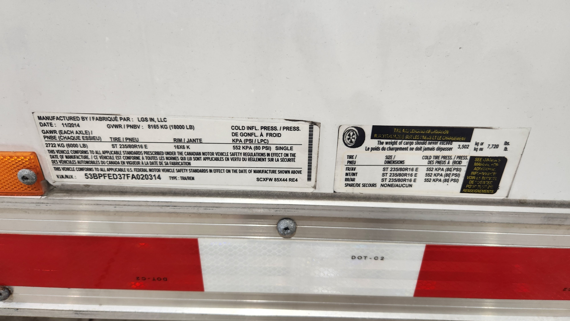 Used 2015 Pace American SCXFW85x44RE4 Car Hauler