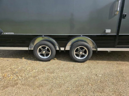 New 2026 Legend Trailers 8X19FTVTA35 8' X 16'+3'V UTV Enclosed Trailer (CHARCOAL WITH BLACK OUT PACKAGE)