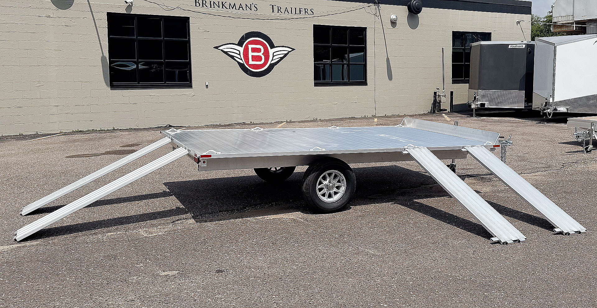 New 2026 Aluma 88X12 Utility Trailer w/ 2 Place Ramps!