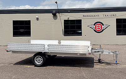 New 2026 Aluma 88X12 Utility Trailer w/ 2 Place Ramps!