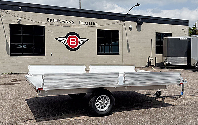 New 2026 Aluma 88X12 Utility Trailer w/ 2 Place Ramps!