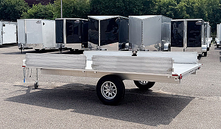 New 2026 Aluma 88X12 Utility Trailer w/ 2 Place Ramps!