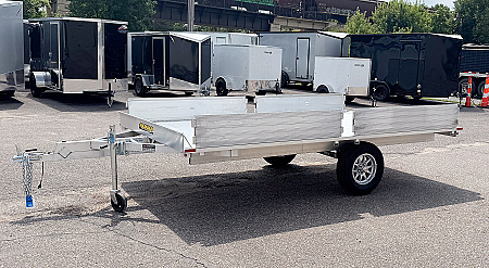 New 2026 Aluma 88X12 Utility Trailer w/ 2 Place Ramps!