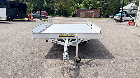 New 2026 Aluma 88X12 Utility Trailer w/ 2 Place Ramps!