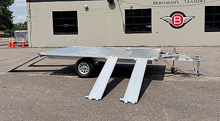 New 2026 Aluma 88X12 Utility Trailer w/ 2 Place Ramps!