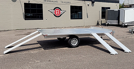 New 2026 Aluma 88X12 Utility Trailer w/ 2 Place Ramps!