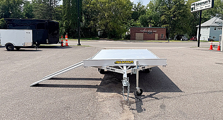 New 2026 Aluma 88X12 Utility Trailer w/ 2 Place Ramps!