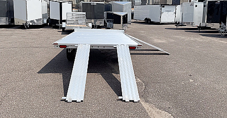 New 2026 Aluma 88X12 Utility Trailer w/ 2 Place Ramps!