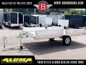 New 2026 Aluma 88X12 Utility Trailer w/ 2 Place Ramps!