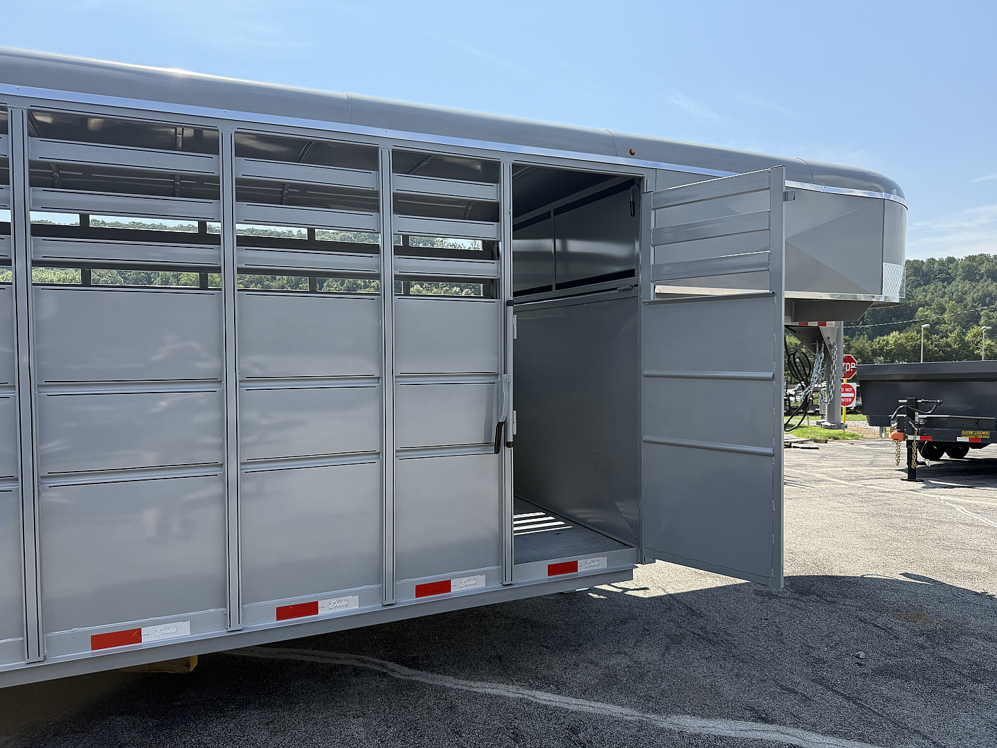 New 2025 Delta Trailers 20' 6'W 6'6 TALL GOOSENECK Stock / Stock Combo Trailer