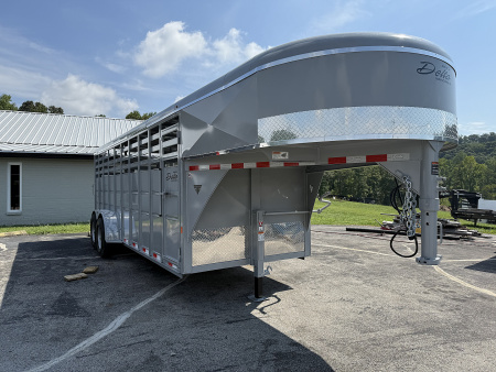 New 2025 Delta Trailers 20' 6'W 6'6 TALL GOOSENECK Stock / Stock Combo Trailer