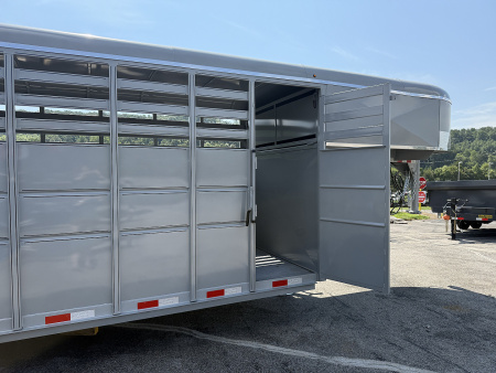 New 2025 Delta Trailers 20' 6'W 6'6 TALL GOOSENECK Stock / Stock Combo Trailer