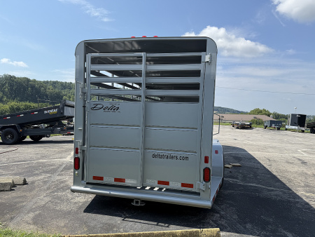 New 2025 Delta Trailers 20' 6'W 6'6 TALL GOOSENECK Stock / Stock Combo Trailer