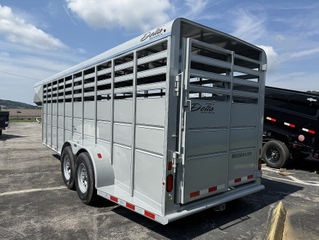 New 2025 Delta Trailers 20' 6'W 6'6 TALL GOOSENECK Stock / Stock Combo Trailer