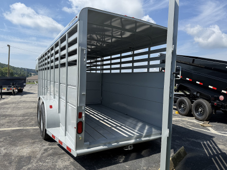 New 2025 Delta Trailers 20' 6'W 6'6 TALL GOOSENECK Stock / Stock Combo Trailer